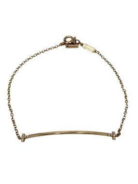 Tiffany & Co Bracelet T Smile Small 750 18k PG Gold Diamond